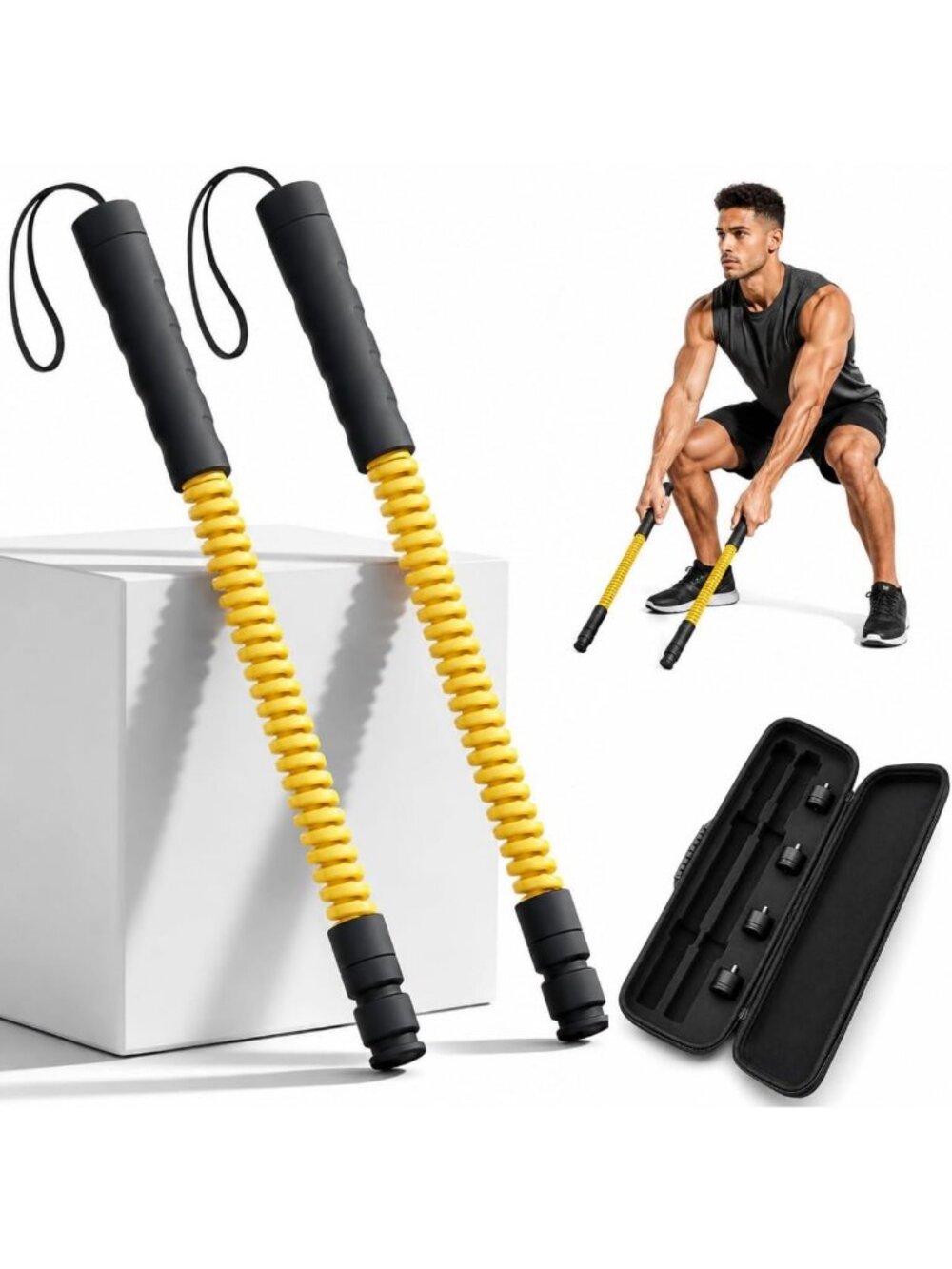 Adjustable Cordless Battle Ropes for HIIT Workouts - Portable Home Gym Equipment